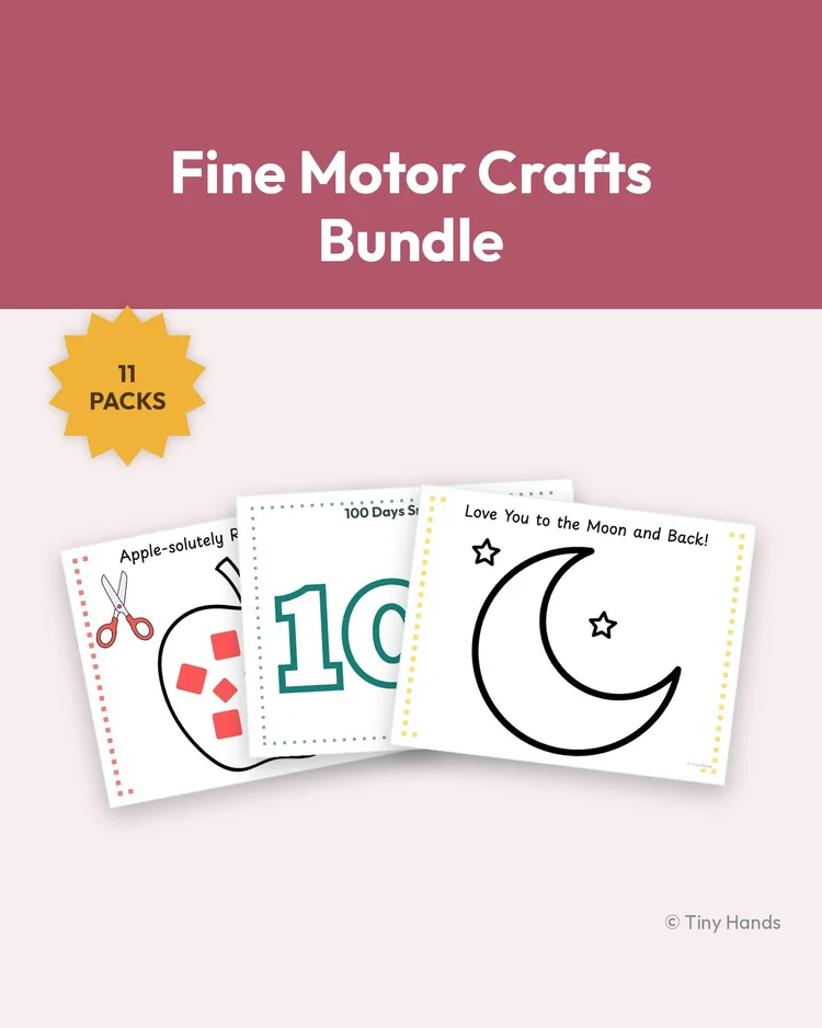 Fine Motor Crafts Bundle printable from Tiny Hands