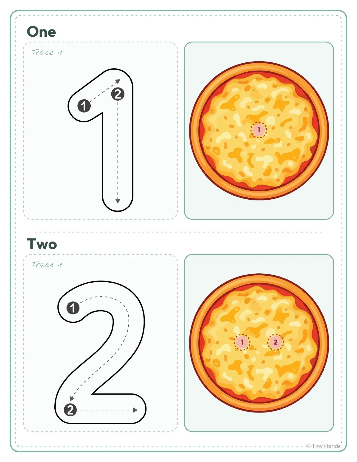 Pepperoni Pizza Count 1–10