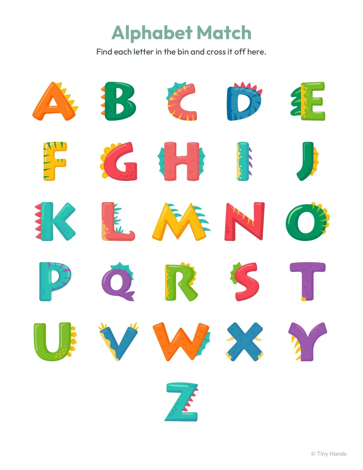 Dino Alphabet Sensory Bin