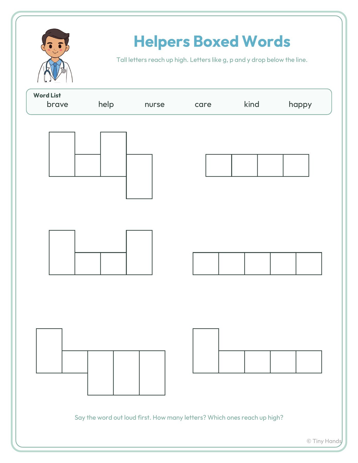 Community Helpers Boxed Words