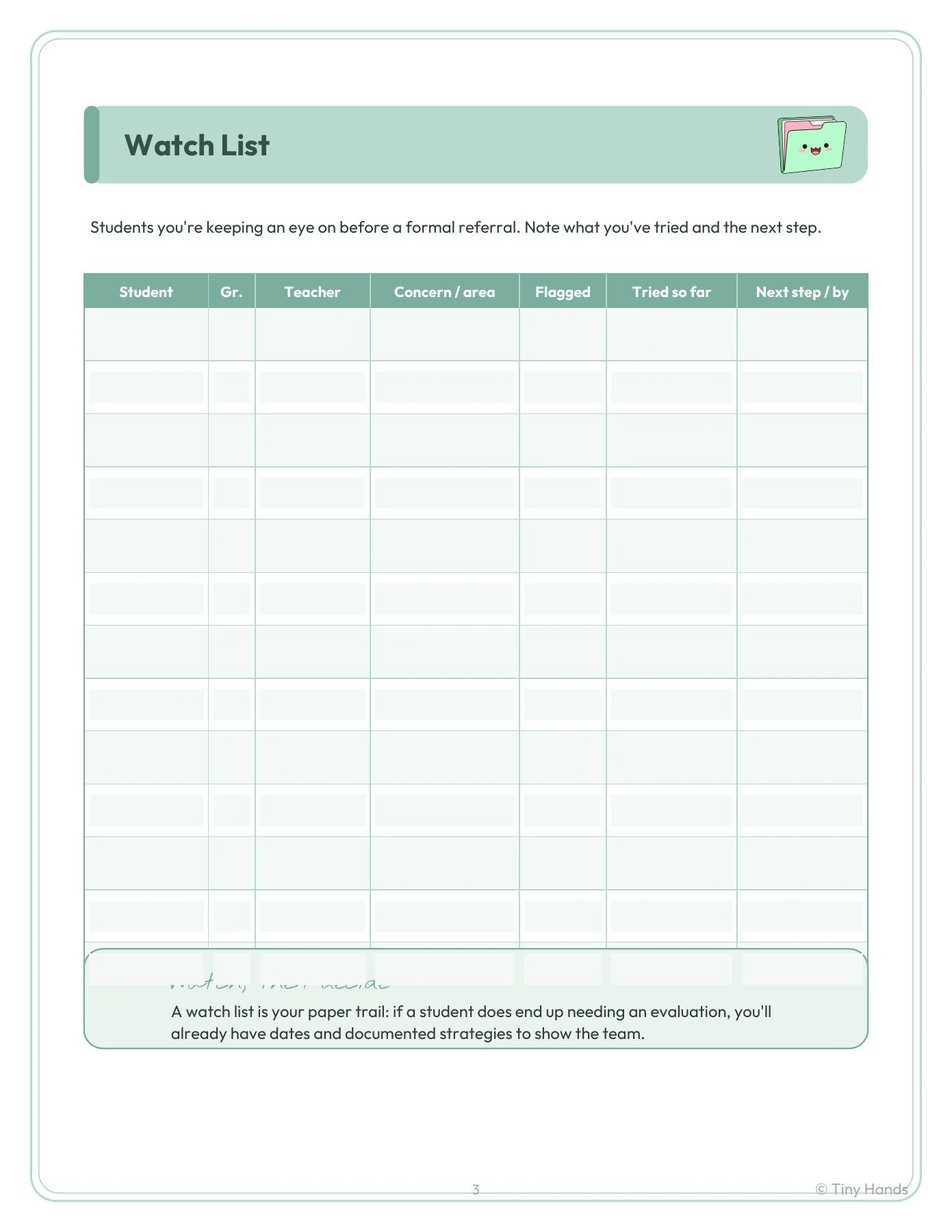 Referral & Watch List Tracker