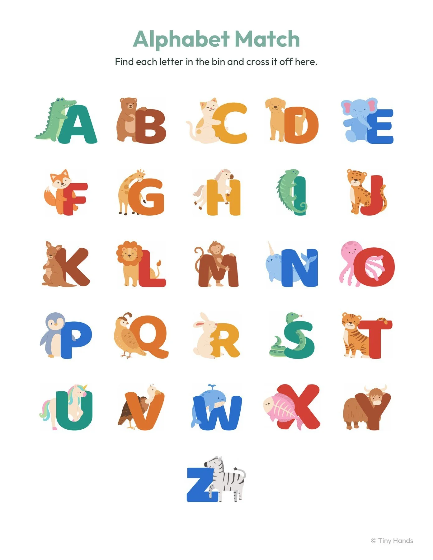 Animal Alphabet Sensory Bin