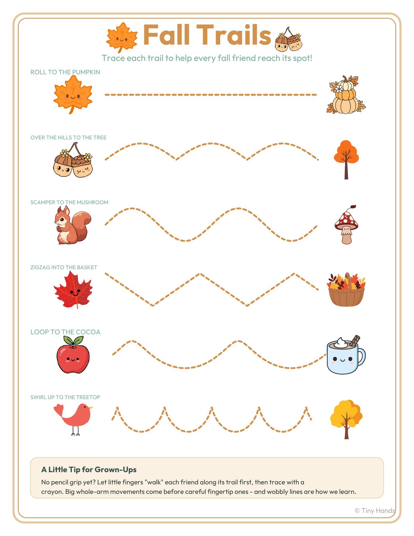Fall Trails Prewriting