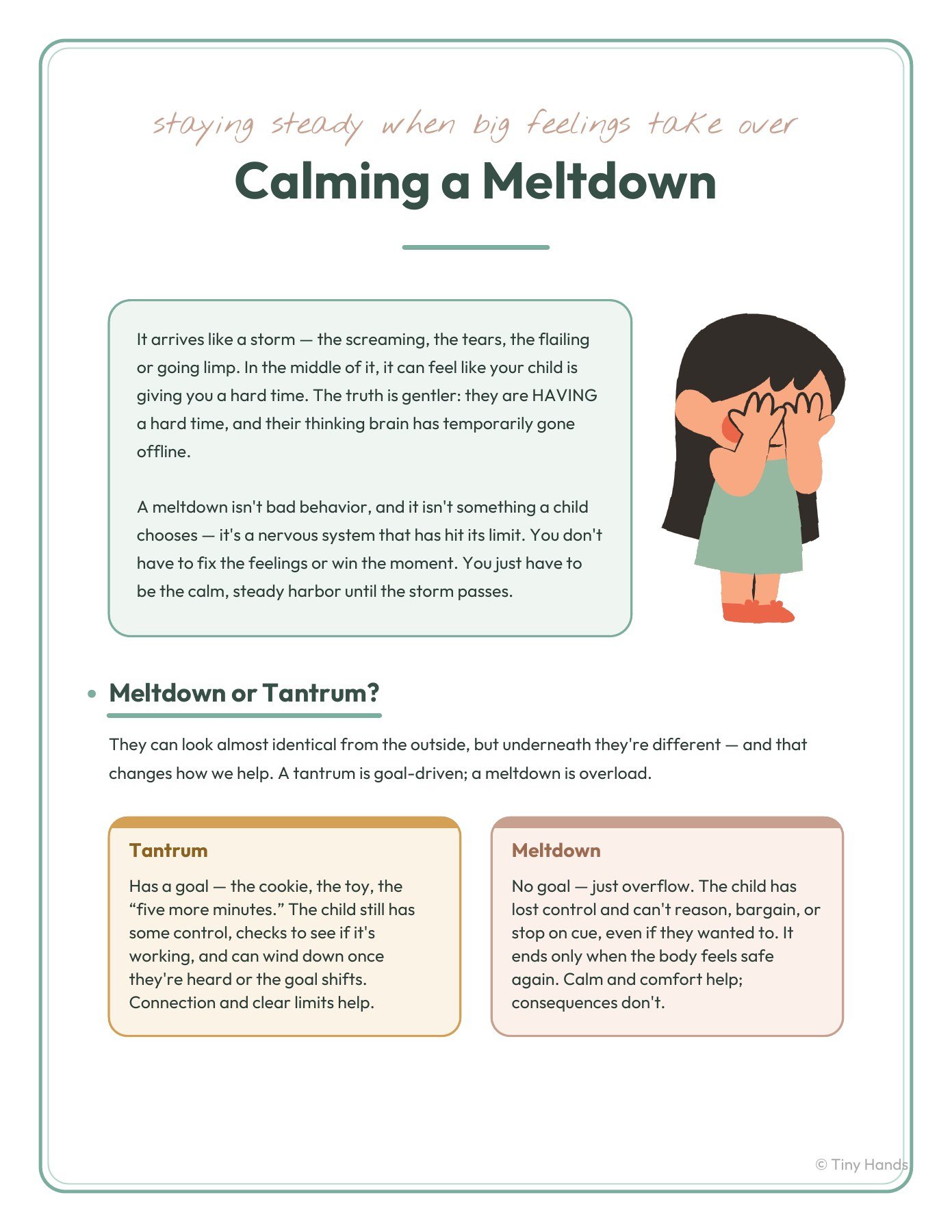 Calming a Meltdown