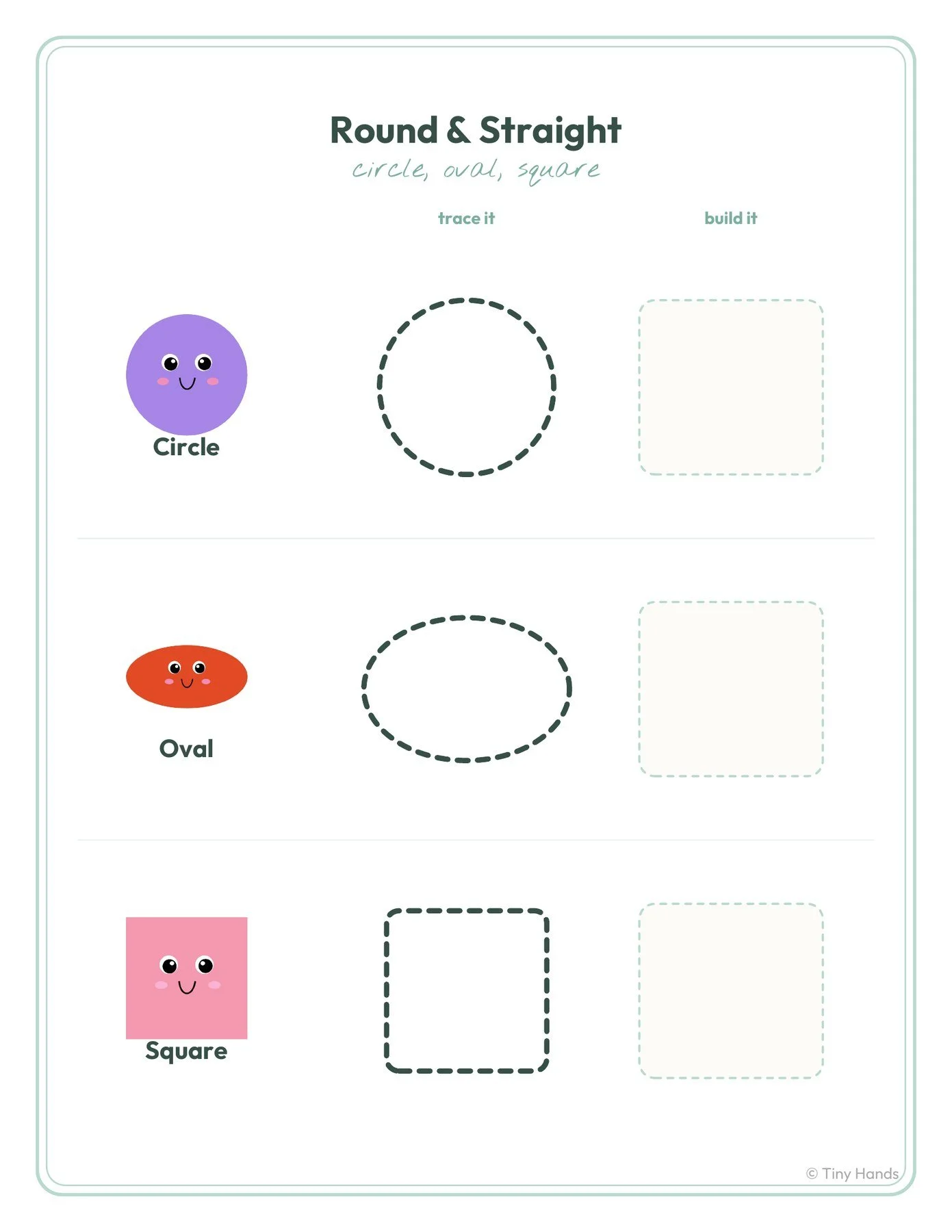 Trace & Build Shape Dough Mats
