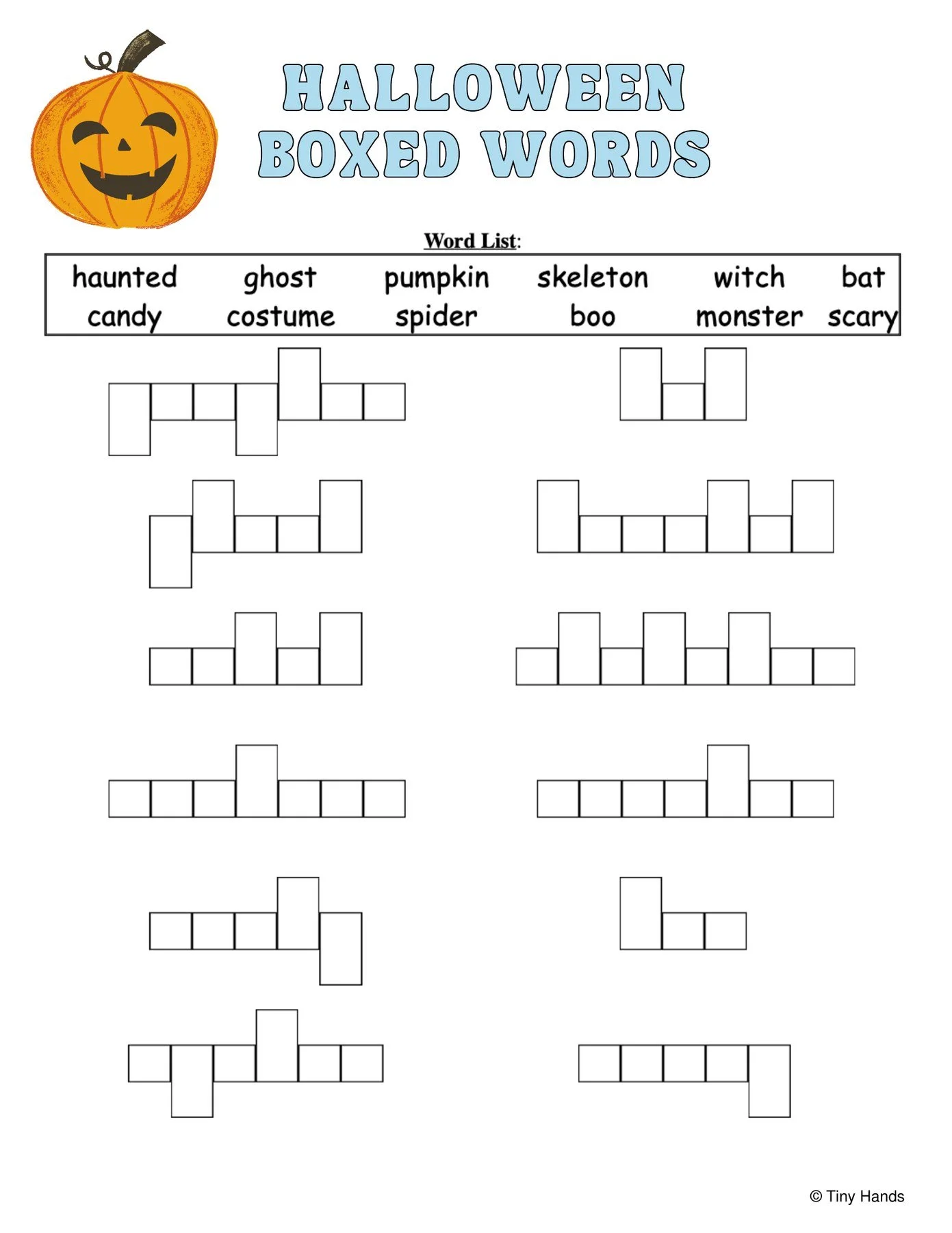 Holidays Boxed Words
