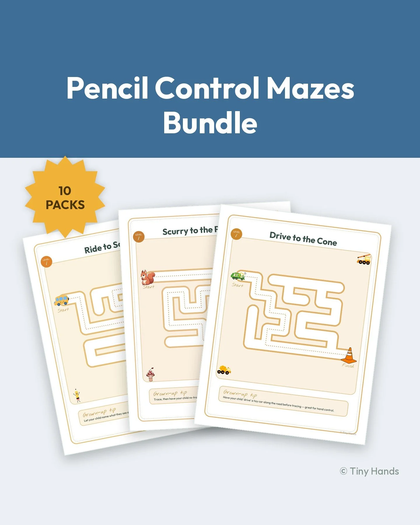 Pencil Control Mazes Bundle