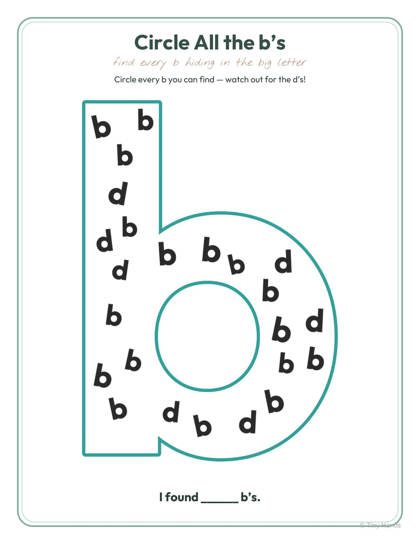 Letter Reversals b d p q