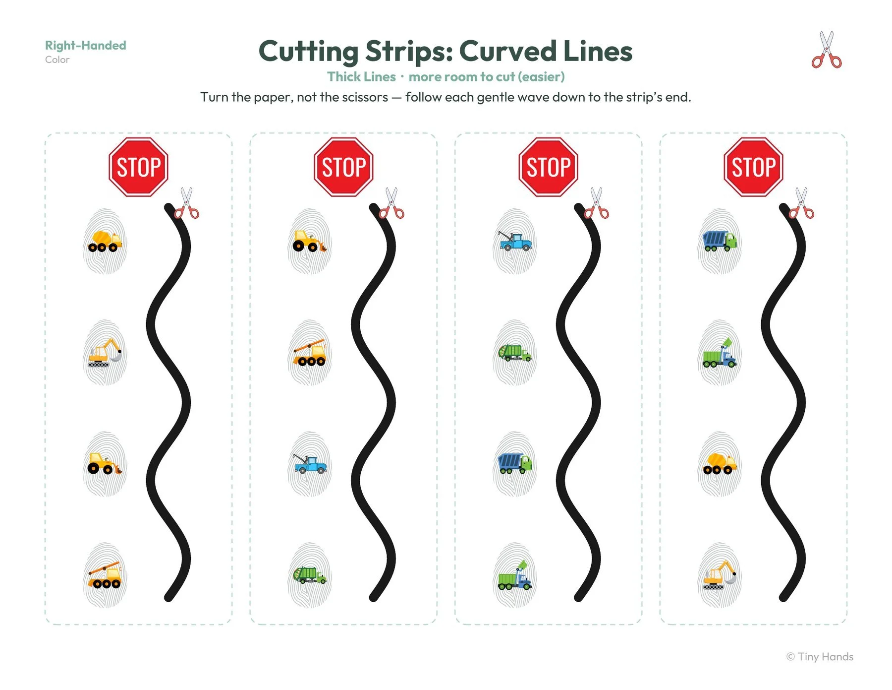 Thumbprint Cutting Strips (Left & Right-Handed)