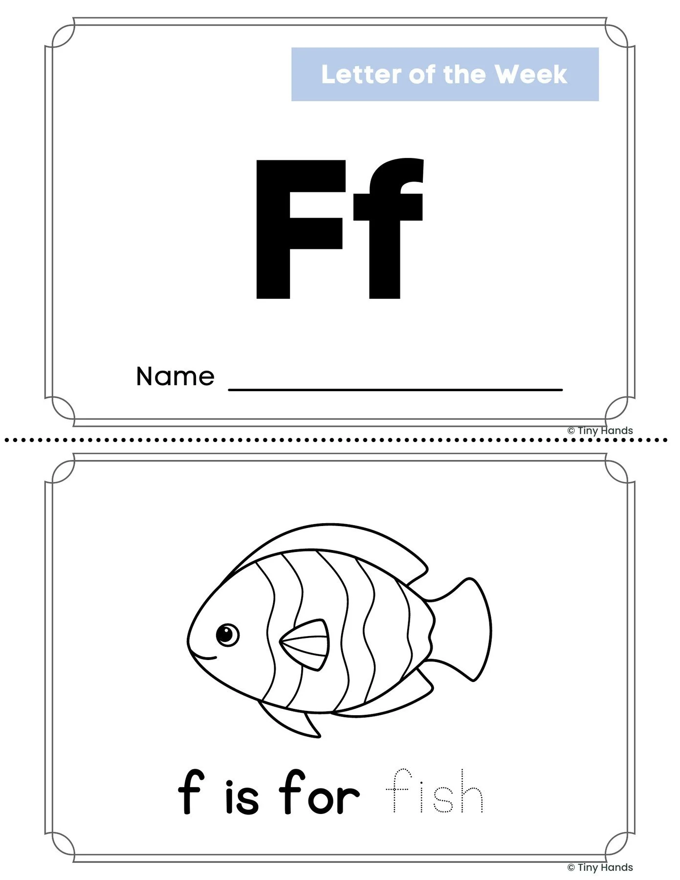 Letter F Book