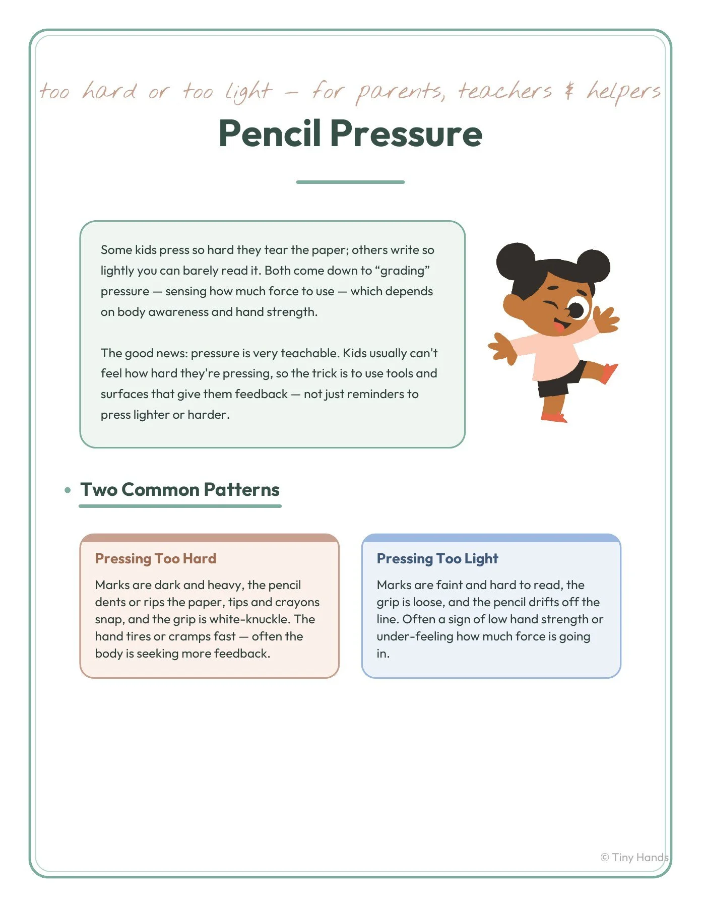 Pencil Pressure: Too Hard or Too Light