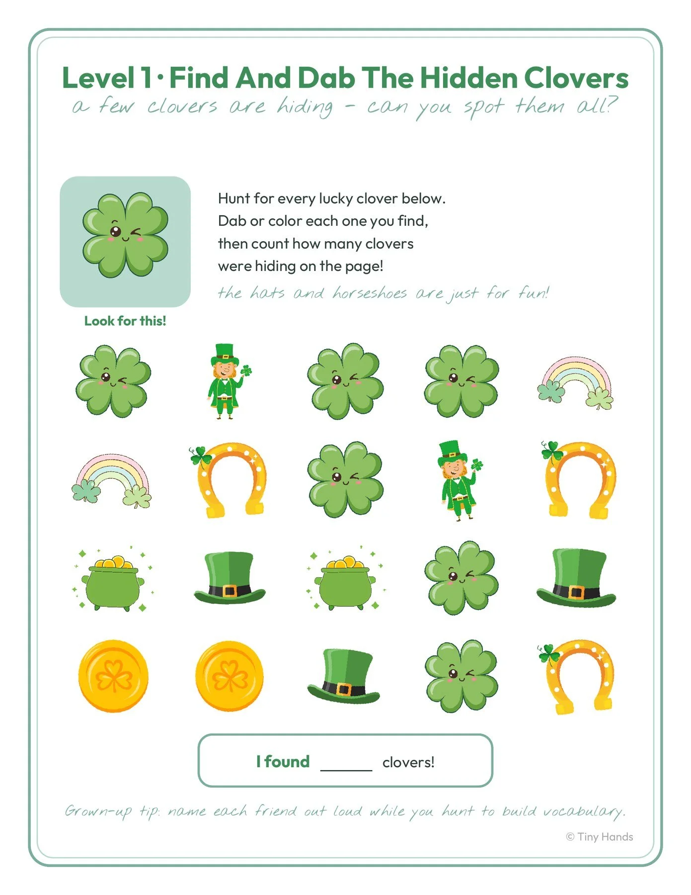 Dab-a-Dot St. Patrick’s Day Packet