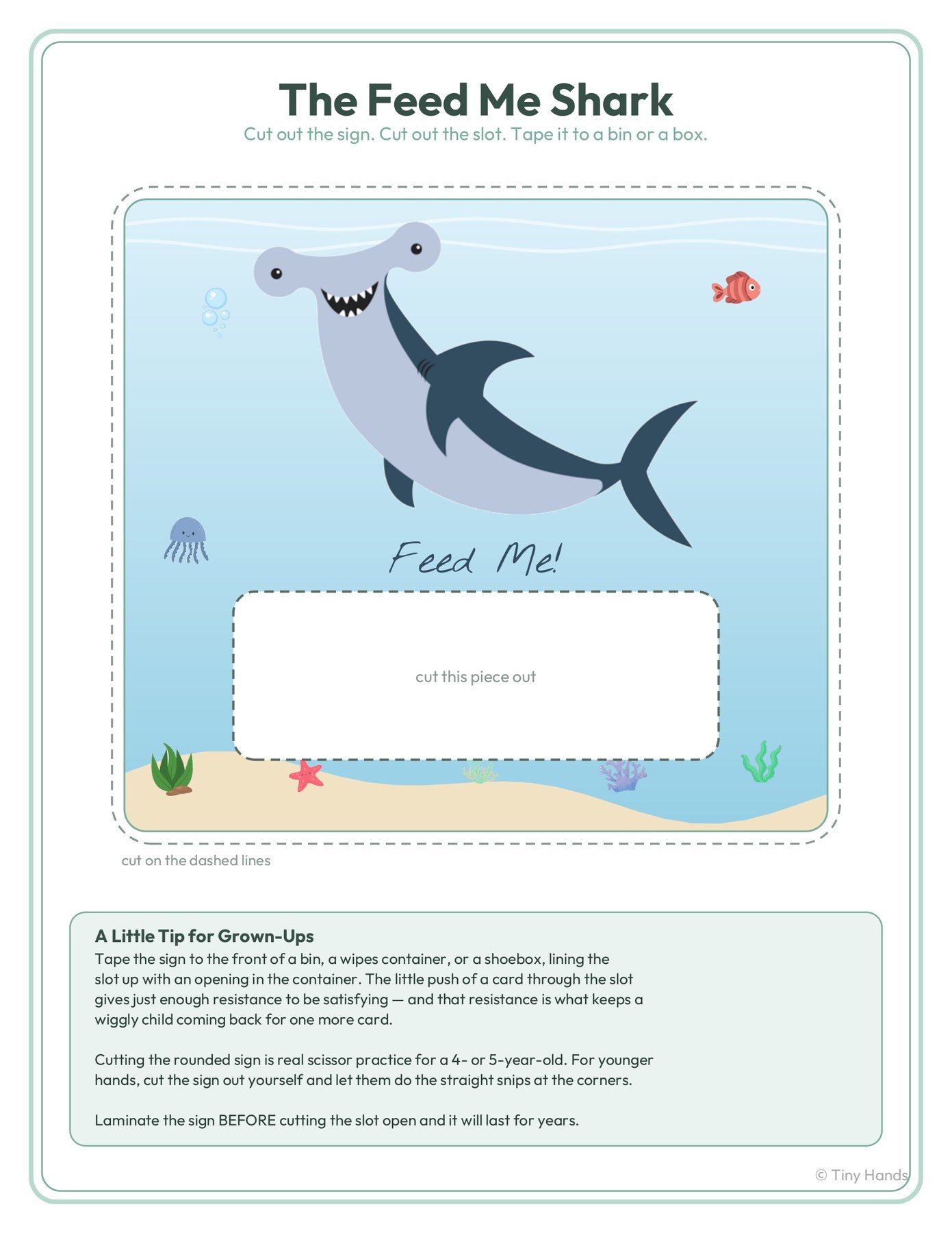 Feed the Hungry Shark: Ocean Sensory Bin Pack