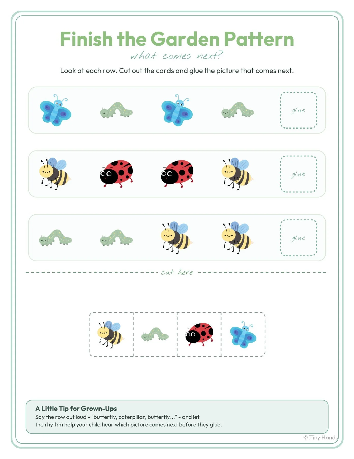 Garden Bugs Cut & Paste