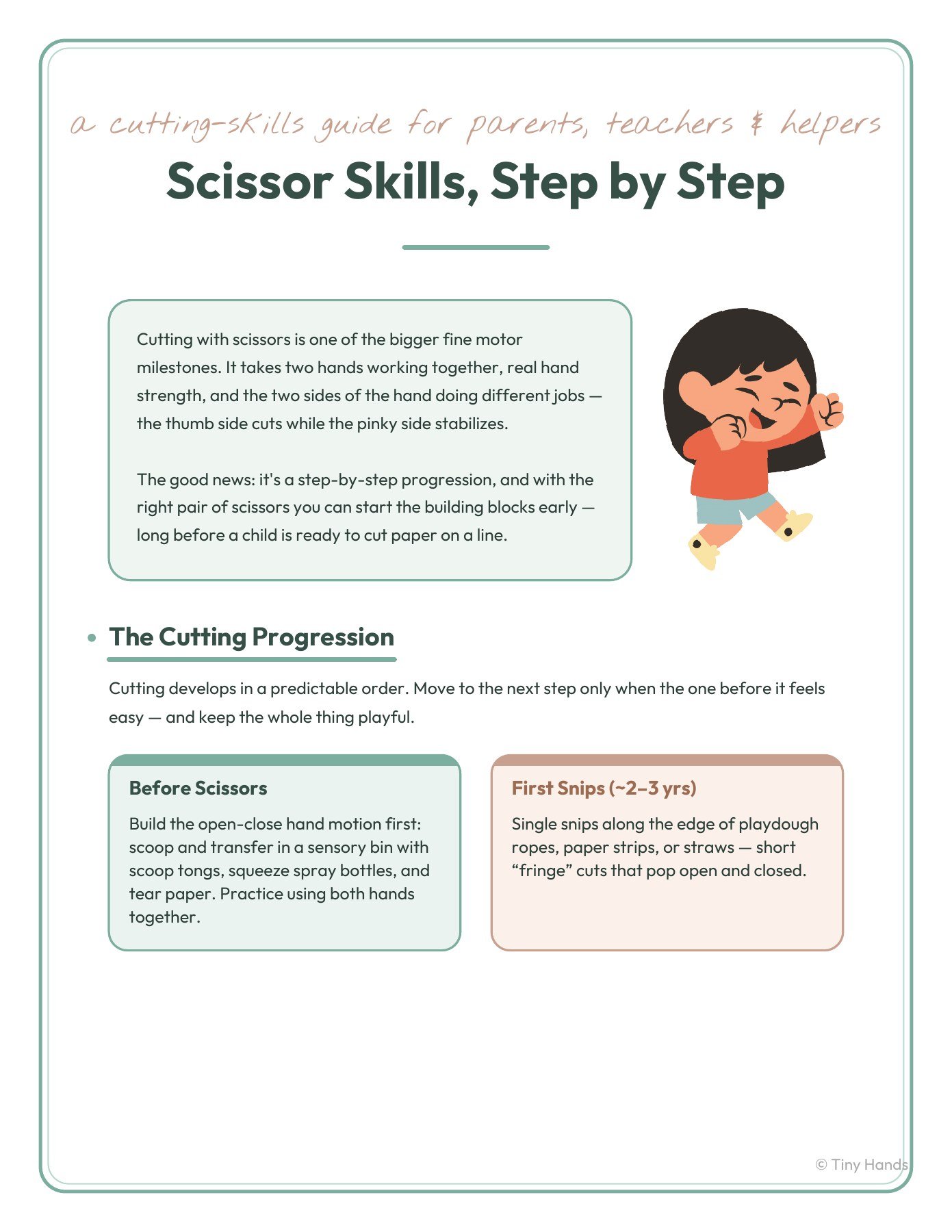 Scissor Skills, Step by Step