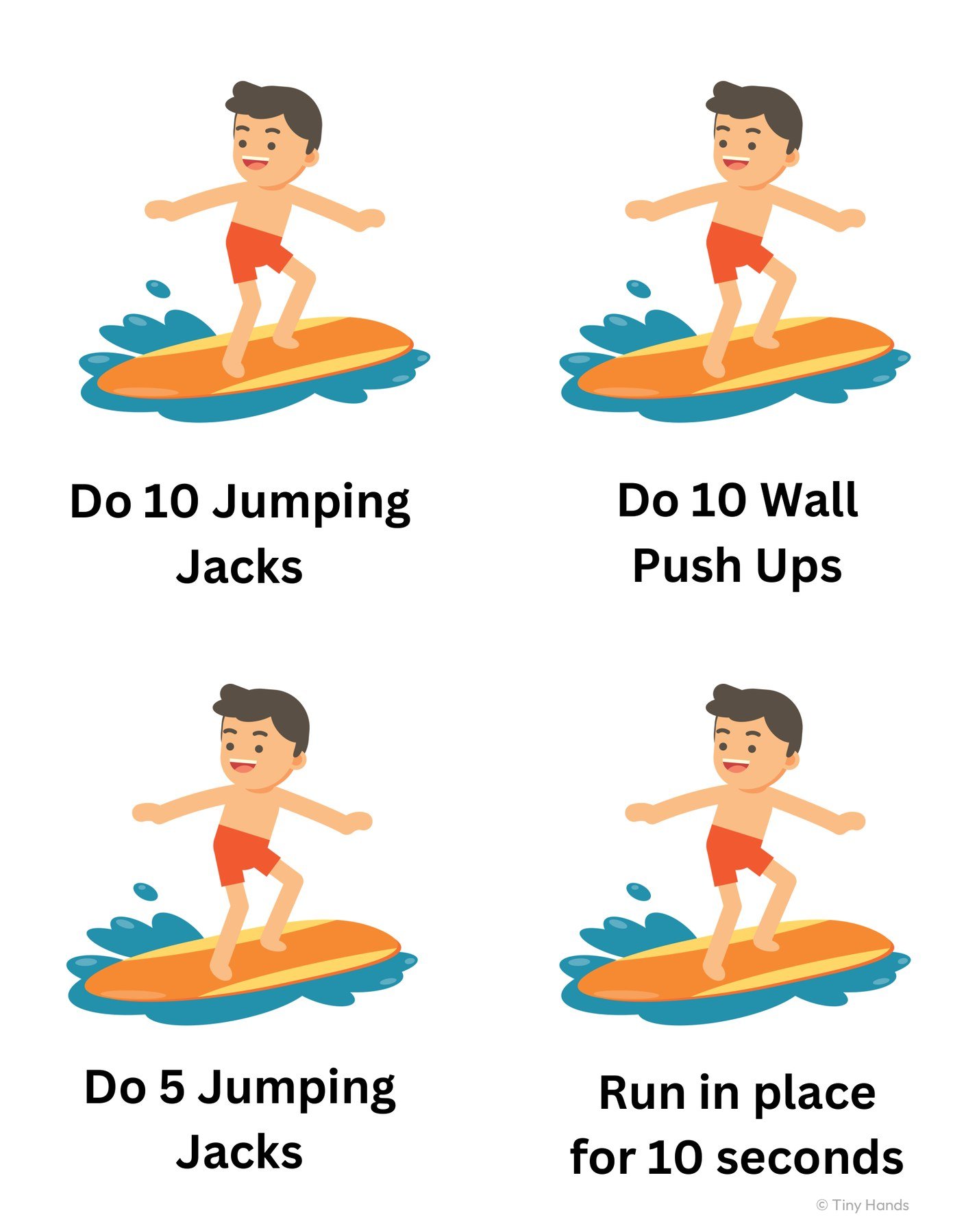 Summer Gross Motor Cards