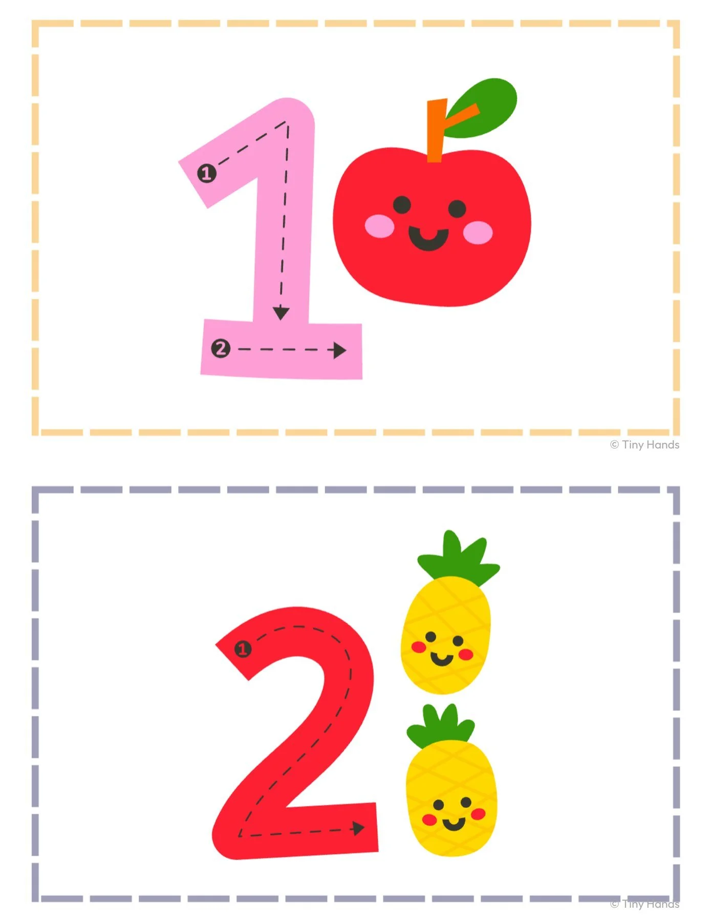 Number Formation Dough Mats 1–10