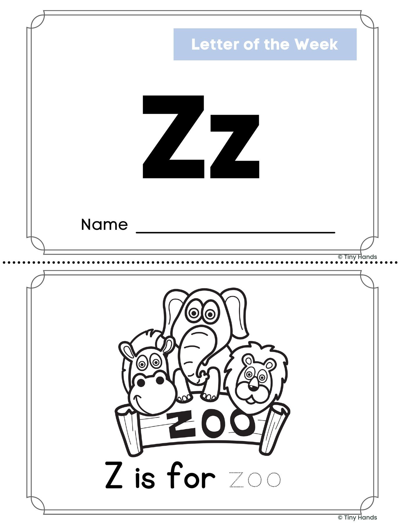 Letter Z Book