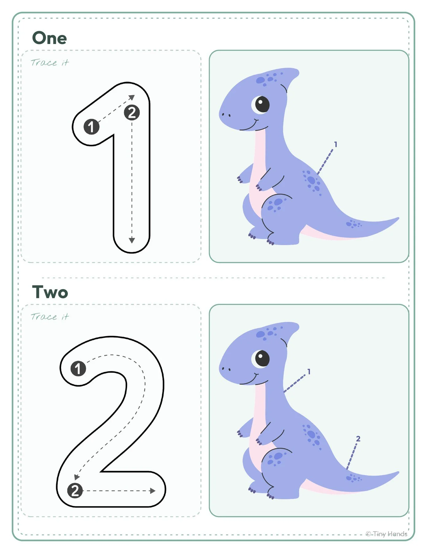 Dino Spike Count 1–10