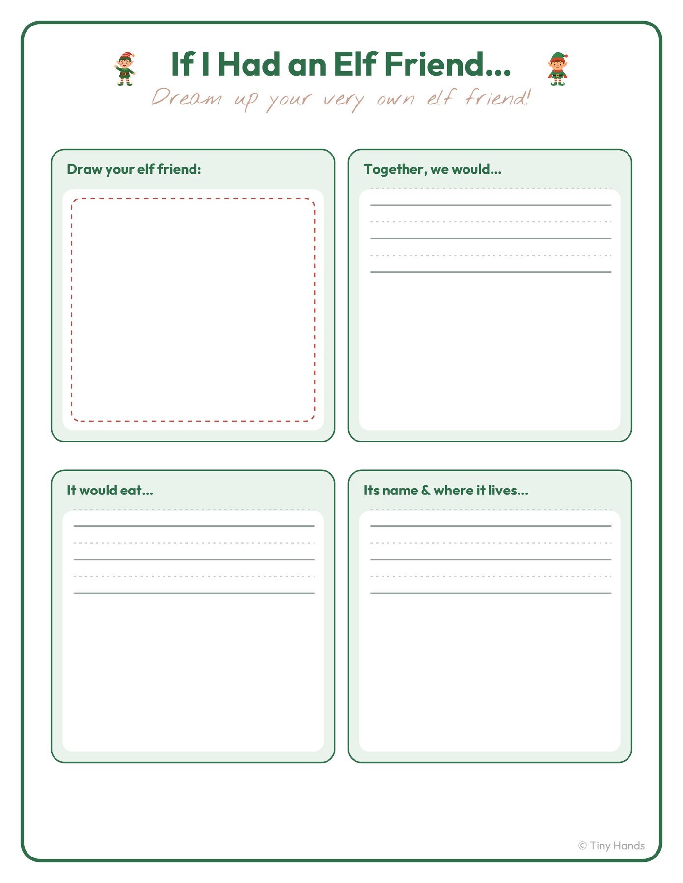 Christmas Elf Writing Prompts