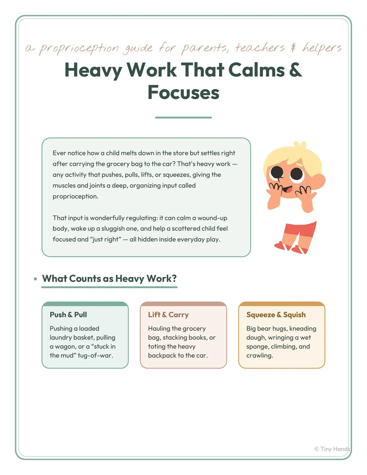 Heavy Work That Calms & Focuses