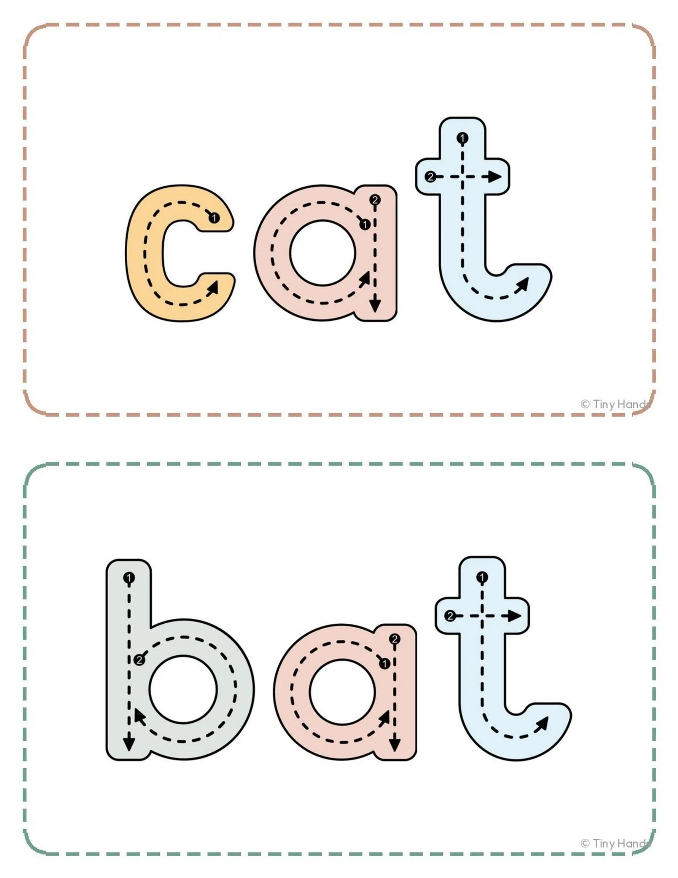 CVC Word Building Playdough Mats