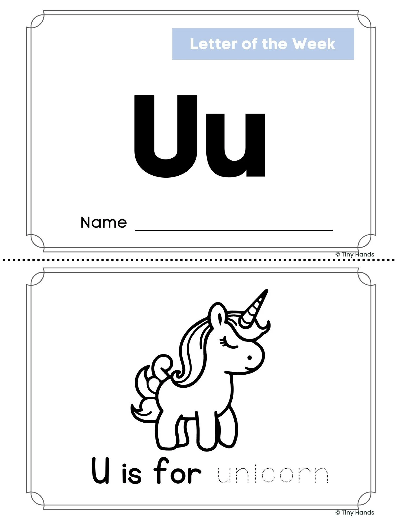 Letter U Book