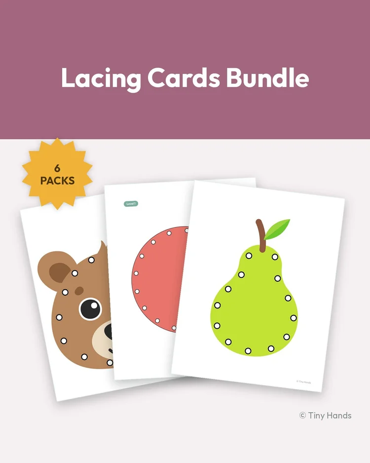 Lacing Cards Bundle printable from Tiny Hands
