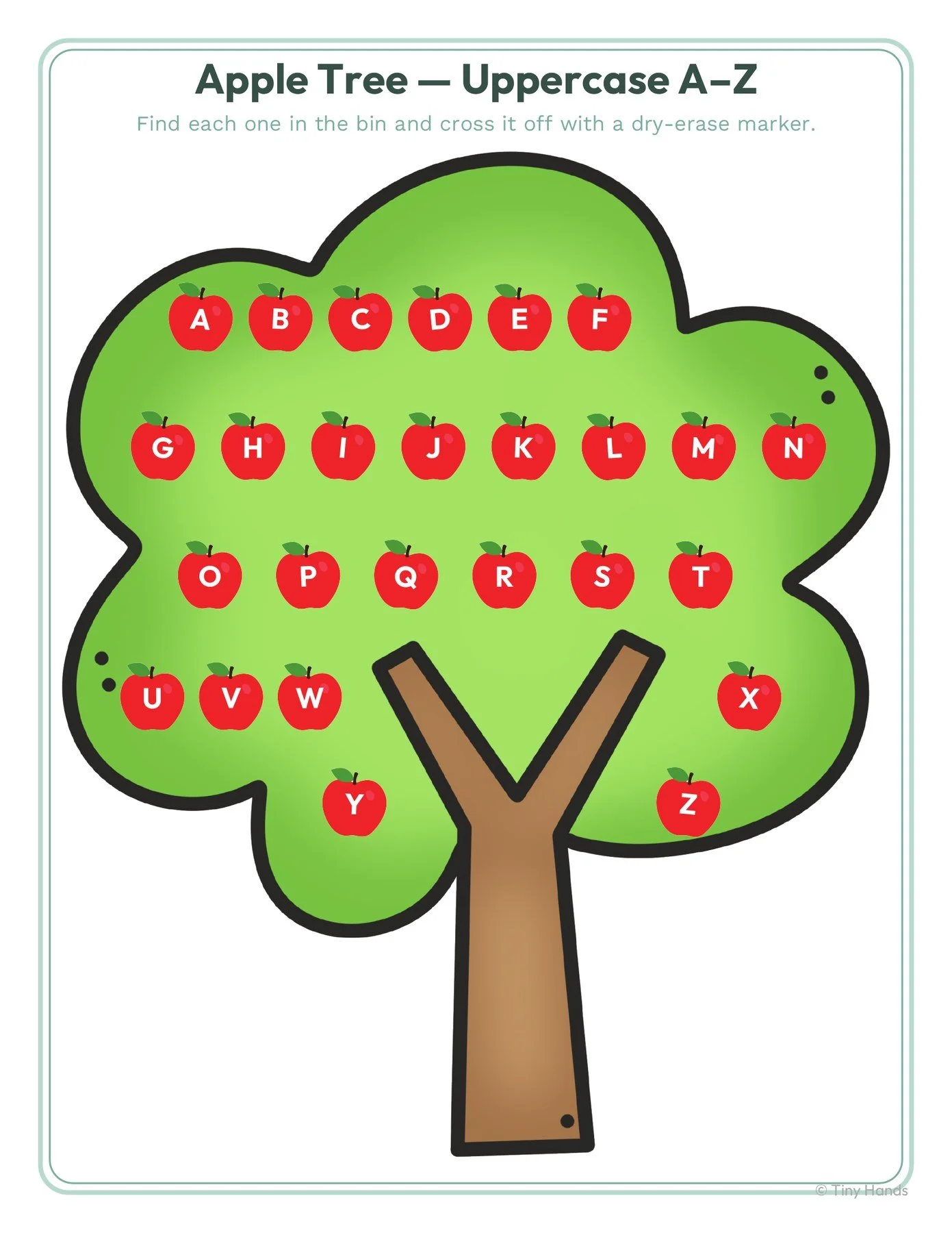 Apple Tree Sensory Bin