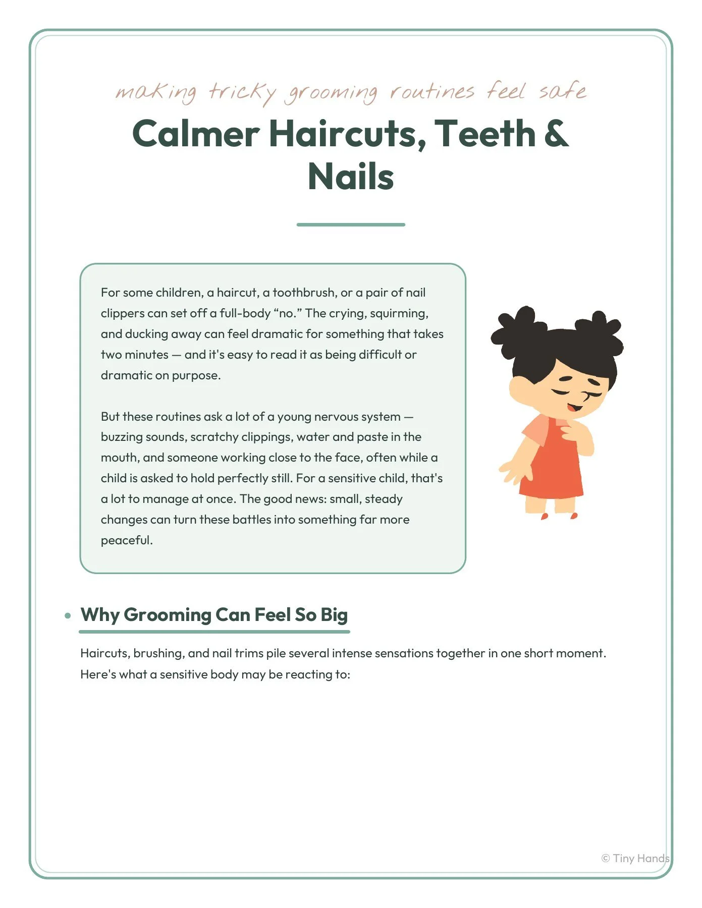 Calmer Haircuts, Teeth & Nails