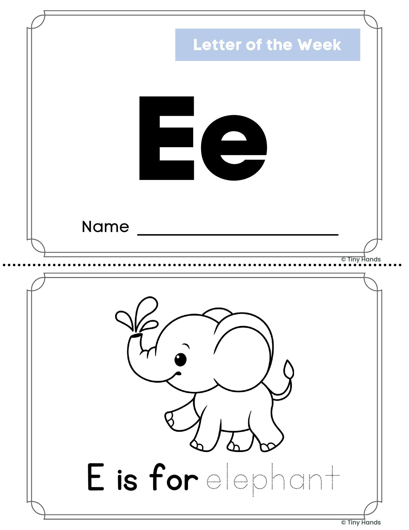 Letter E Book