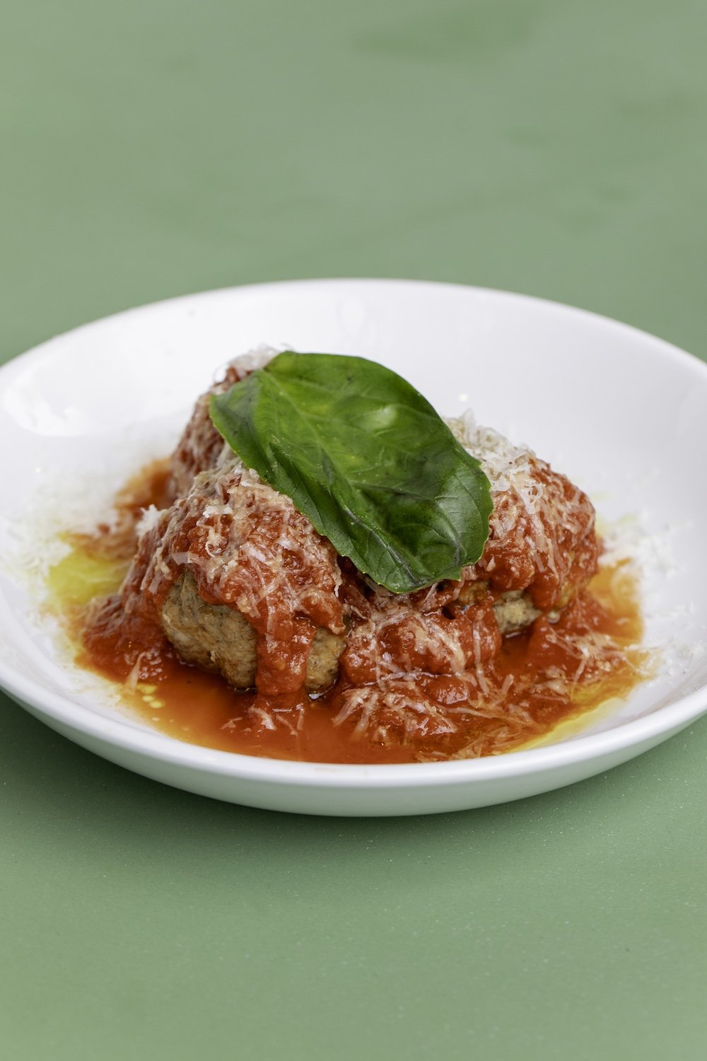 Three of our beef and pork meatballs served with Mamo marinara and finished with grana padano