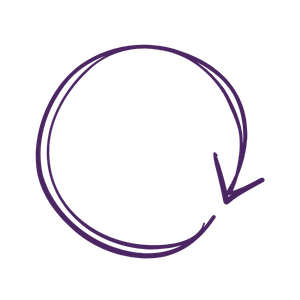 A purple arrow forming a circular loop.