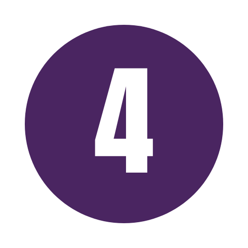 Number 4 inside a purple circle with a black background.