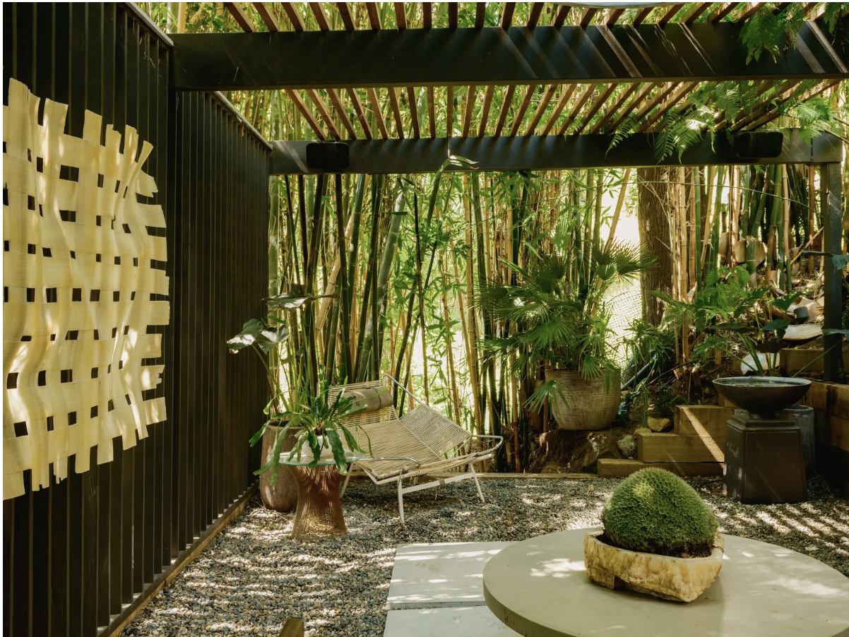 Bone Weave sculpture featured in a Hollywood Hills retreat at Richard Neutra's Hailey House.