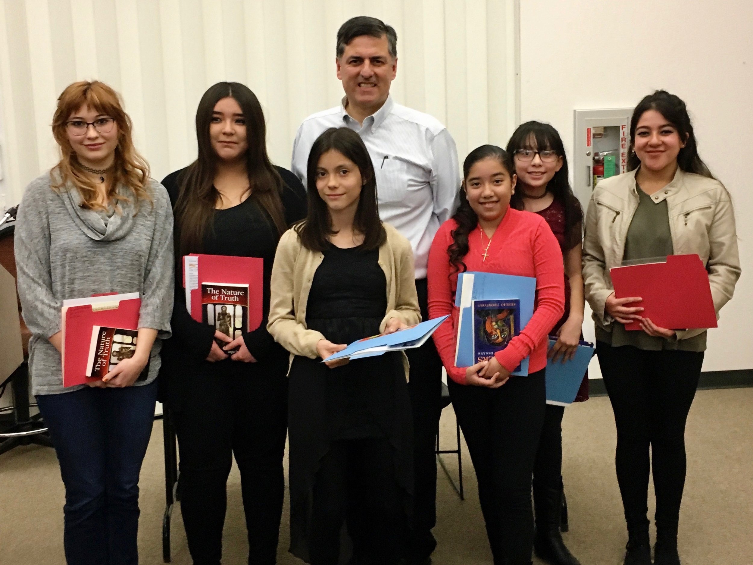 Winners of Troncoso Reading Prizes at Sergio Troncoso Branch Library, 2016.