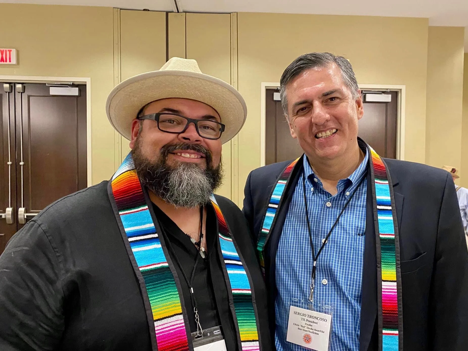 Edward Vidaurre and Sergio Troncoso, Annual Meeting, Texas Institute of Letters, El Paso, TX, 2022.