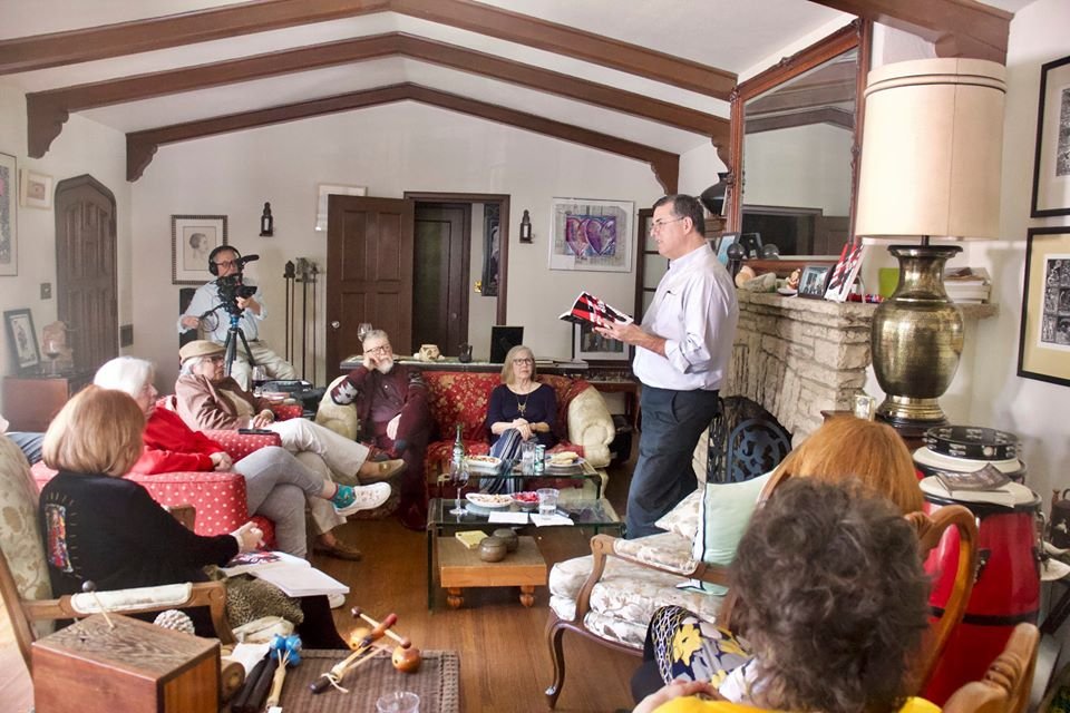 Sergio Troncoso at Michael Sedano's Floricanto Book Club, Pasadena, CA, 2020.