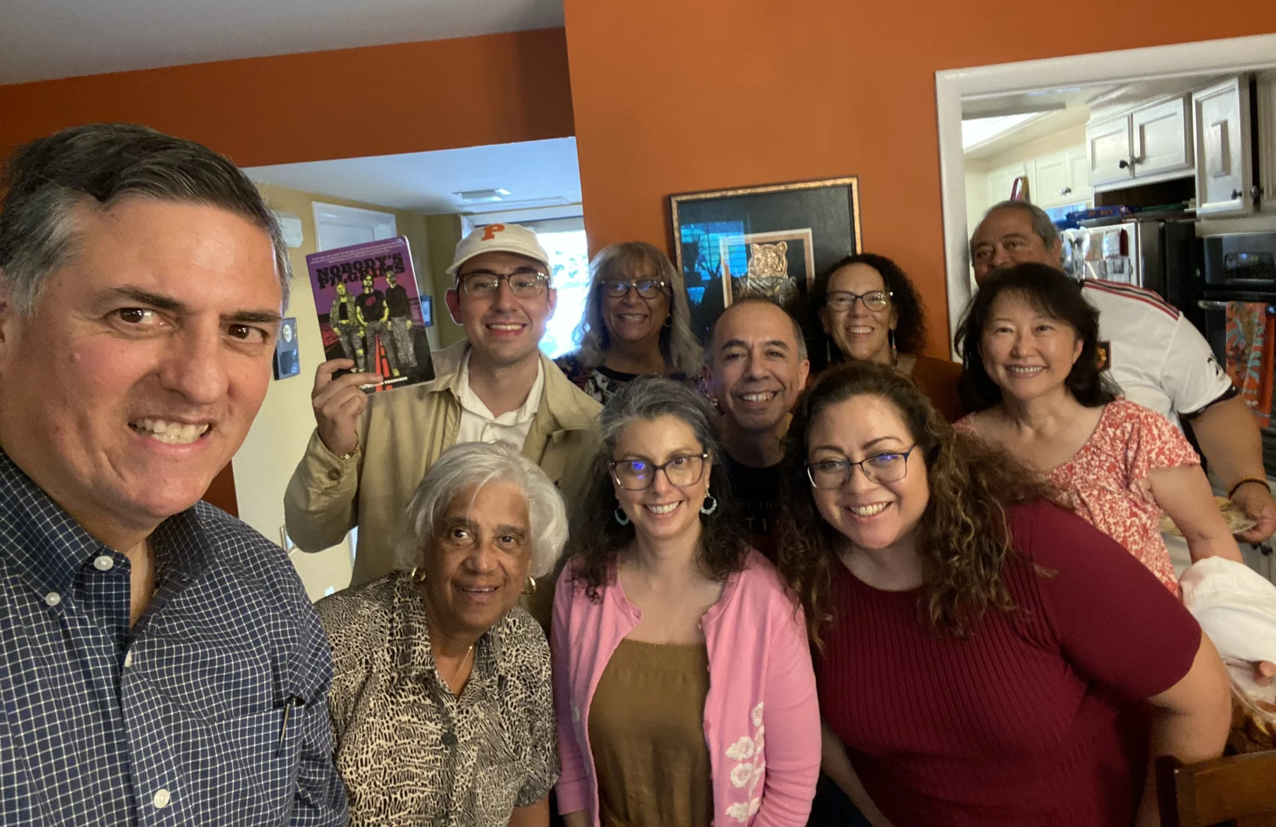 Sergio Troncoso visiting with Princeton Latino Alumni Book Club in 2024.