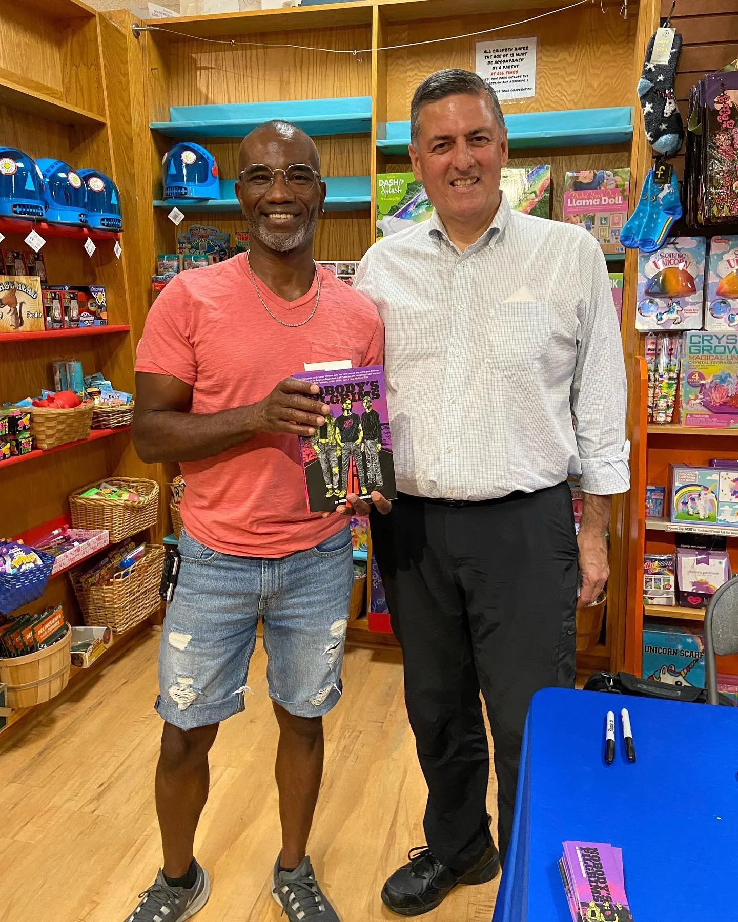 Don Tate and Sergio Troncoso at BookPeople in Austin, TX, 2022.