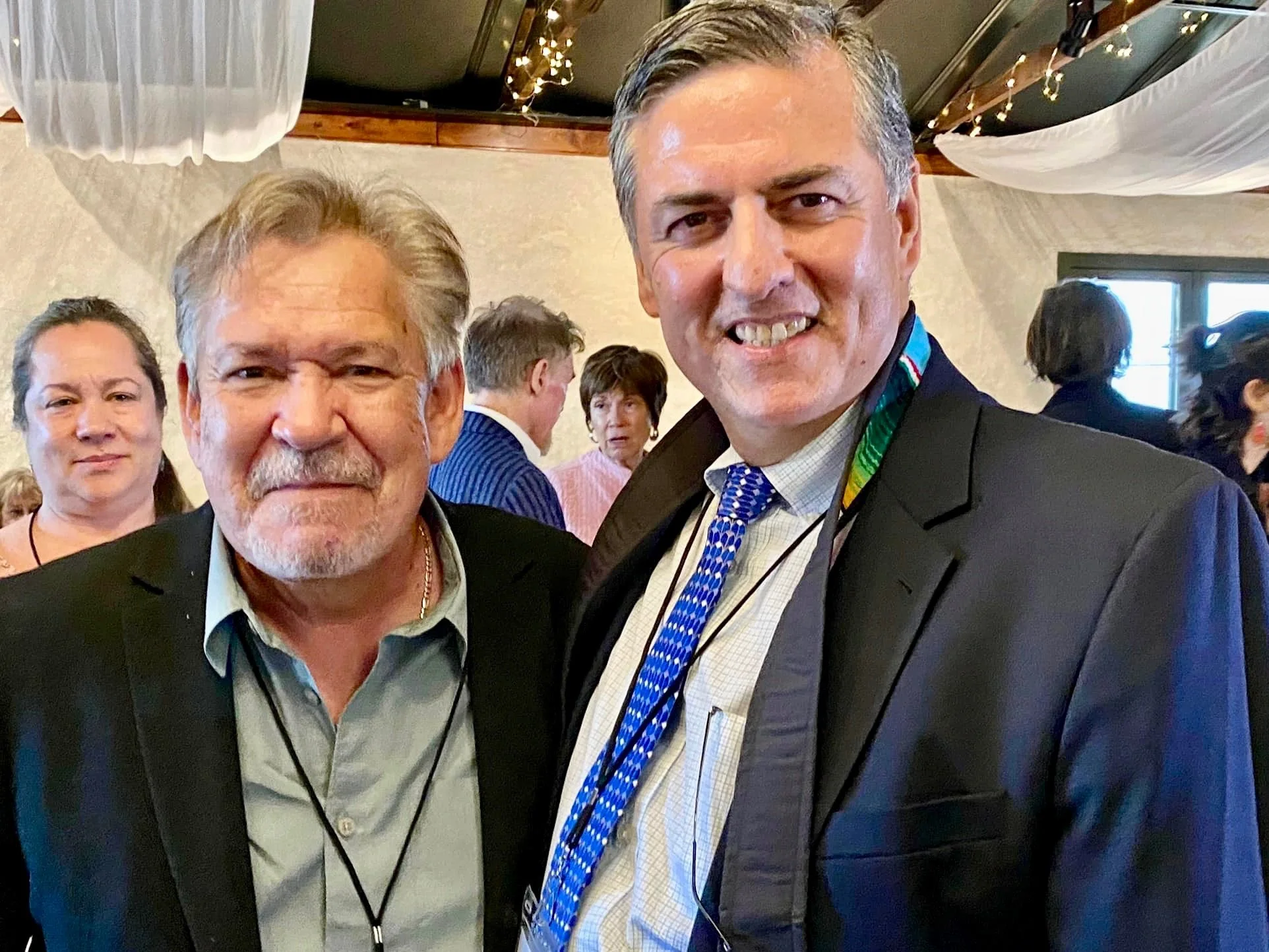 Benjamin Alire Saenz and Sergio Troncoso, Annual Banquet, Texas Institute of Letters, El Paso, TX, 2022.