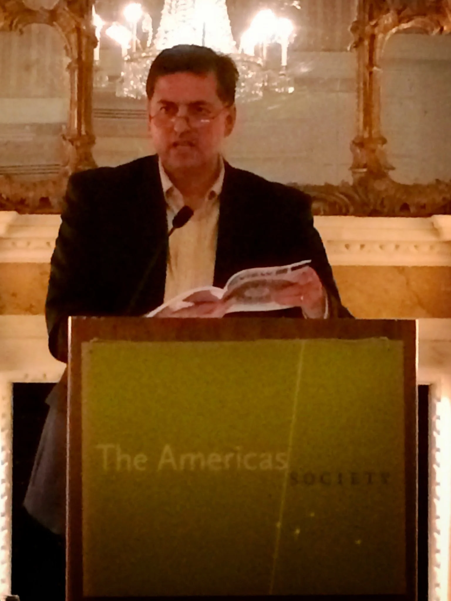 Sergio Troncoso at The Americas Society in New York, NY, 2014.