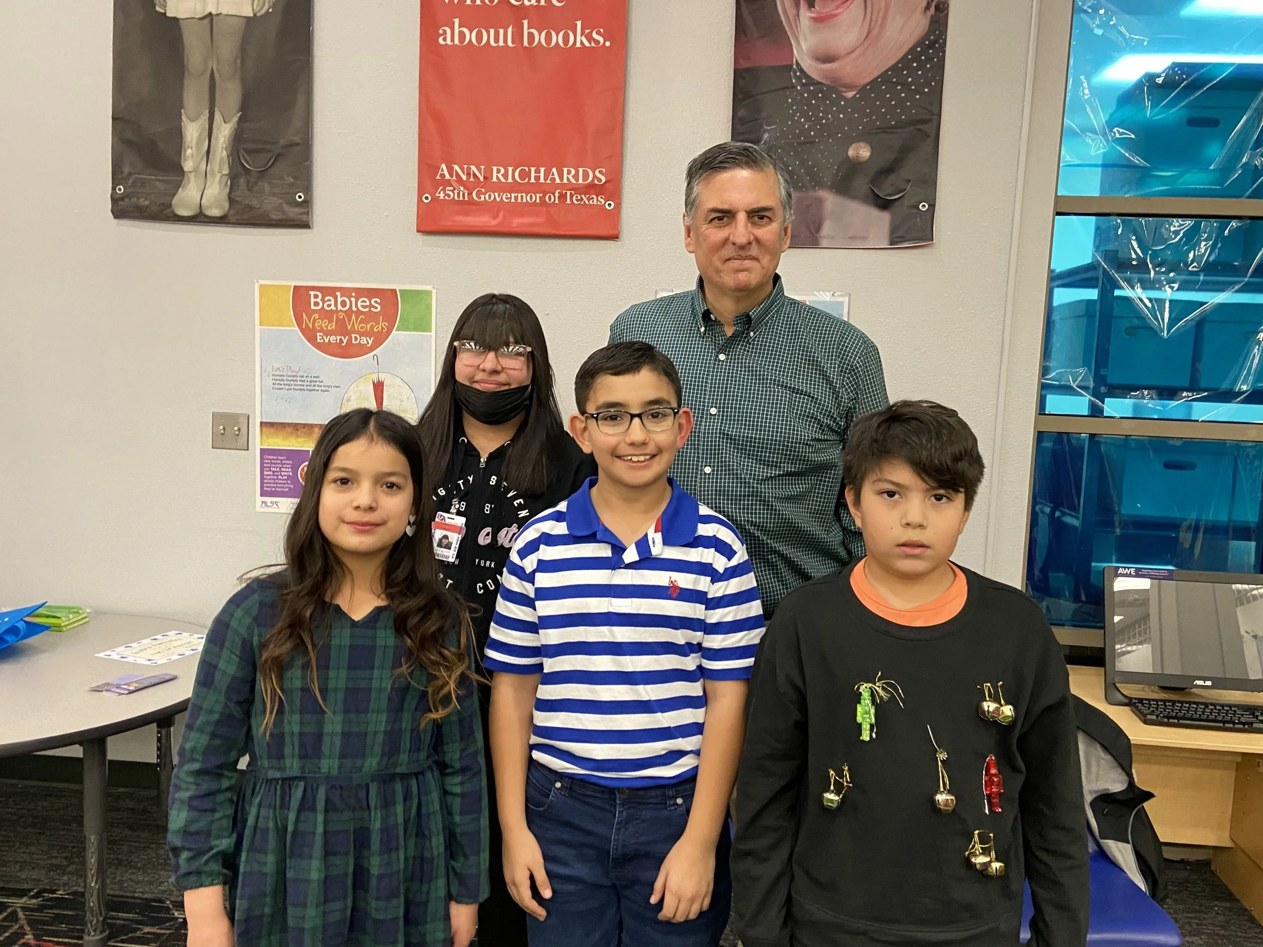Winners of 2024 Troncoso Reading Prizes, Sergio Troncoso Branch Library, El Paso, TX, December 19, 2024.