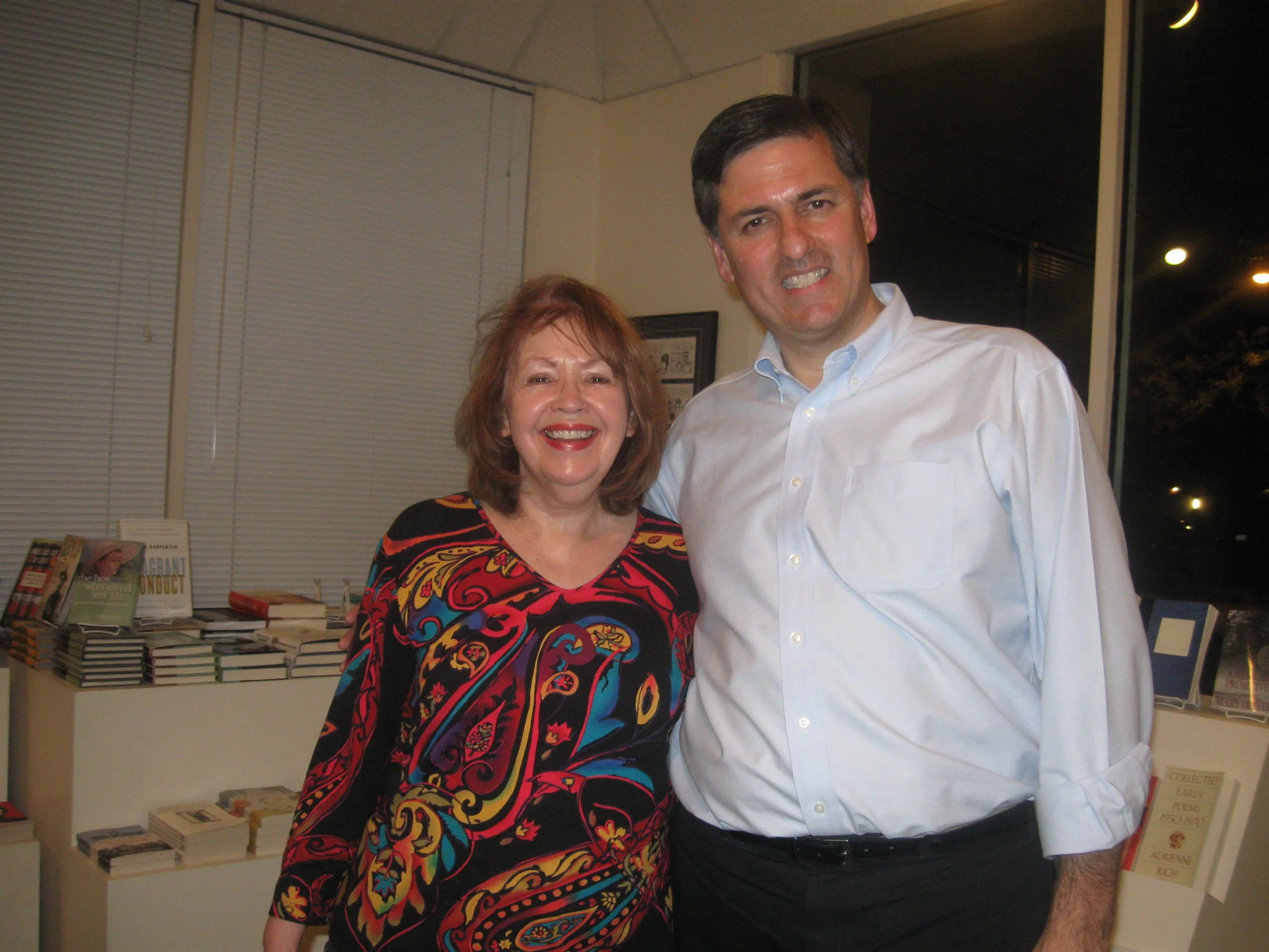 Pat Mora and Sergio Troncoso at Brazos Bookstore, Houston, TX, 2012.