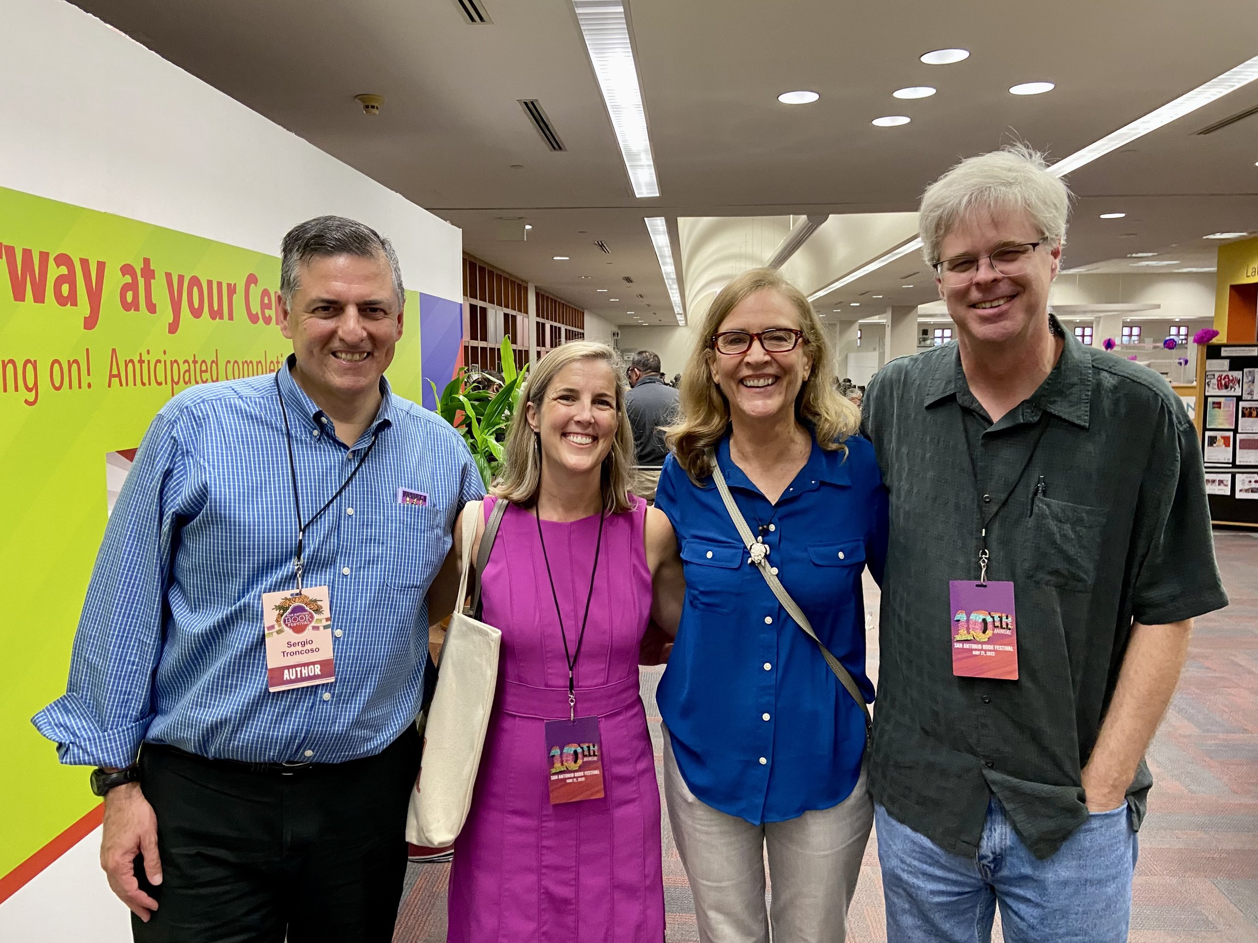 Sergio Troncoso, Amanda Ward, Sarah Bird, Steve Davis, San Antonio Book Festival, 2022.