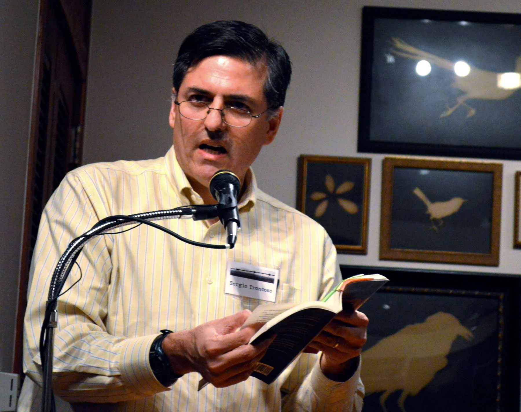 Sergio Troncoso reading at Wittliff Collections at Texas State University, San Marcos, TX, 2013.