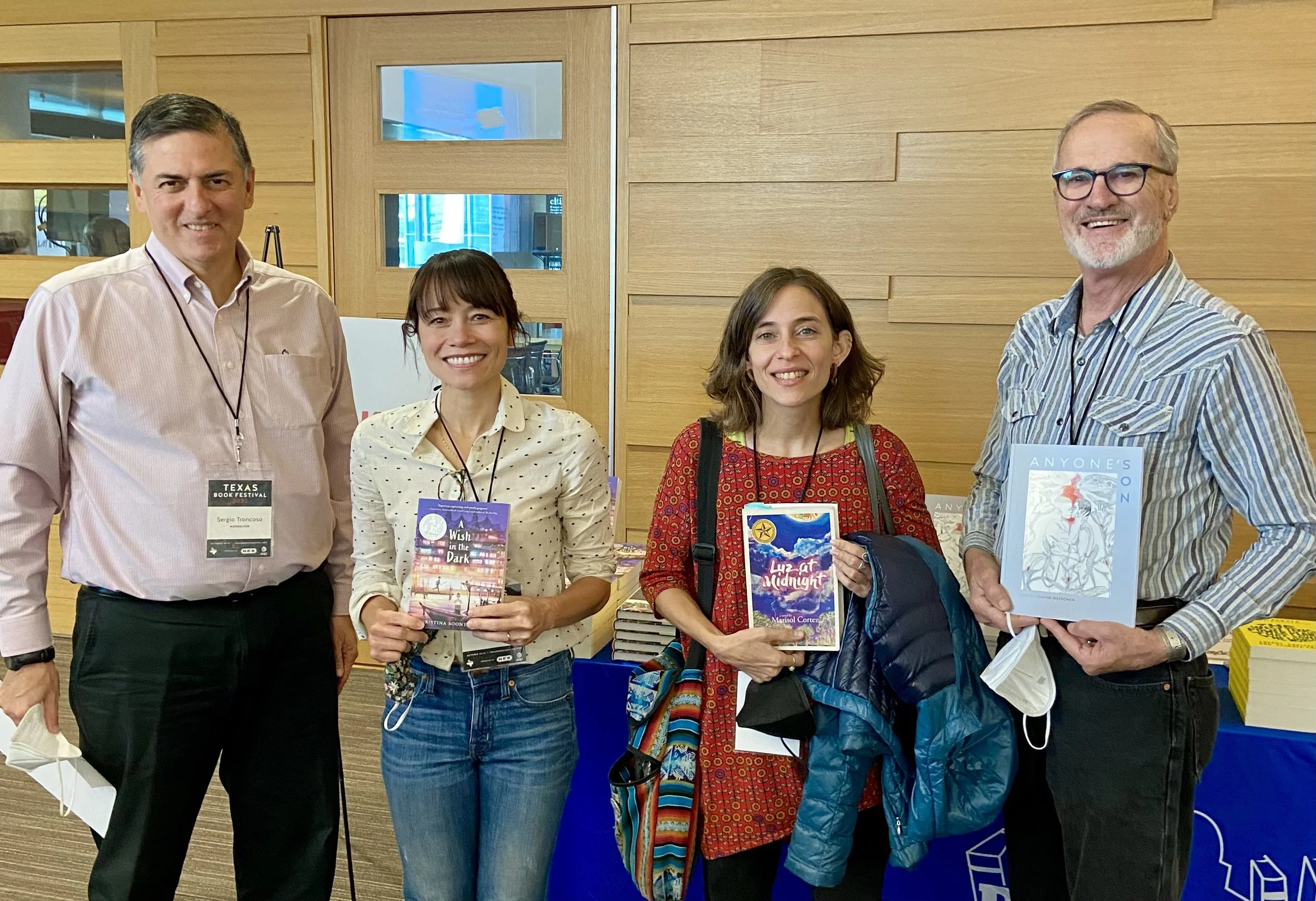 Sergio Troncoso, Christina Soontornvat, Marisol Cortez, David Meischen, Texas Book Festival, 2021.