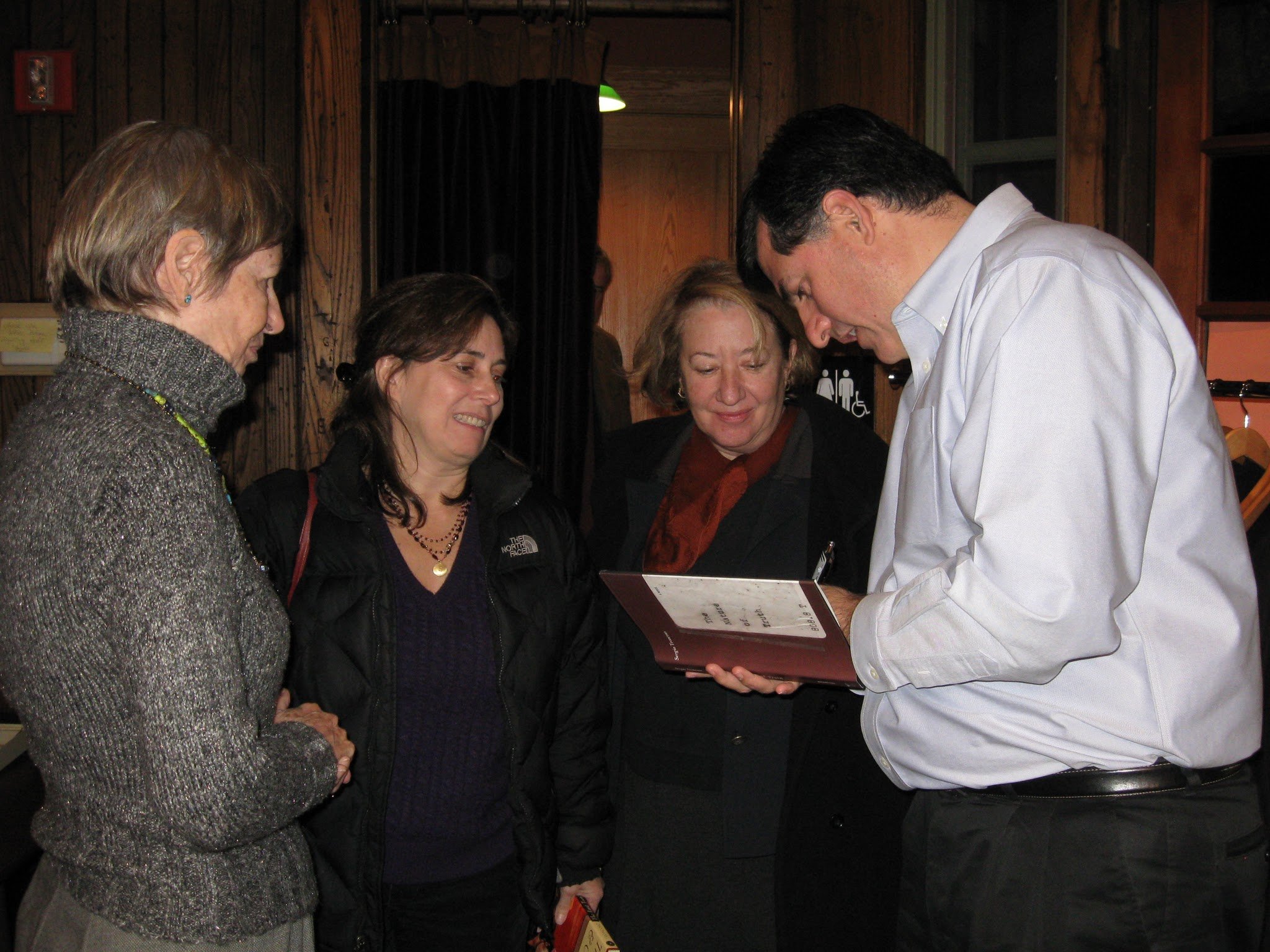 Sergio Troncoso signing books at Hudson Valley Writers' Center, Sleepy Hollow, NY, 2010.