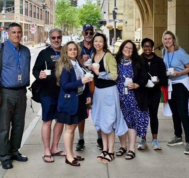 Sergio Troncoso with workshop students at Yale Writers' Workshop, 2024.