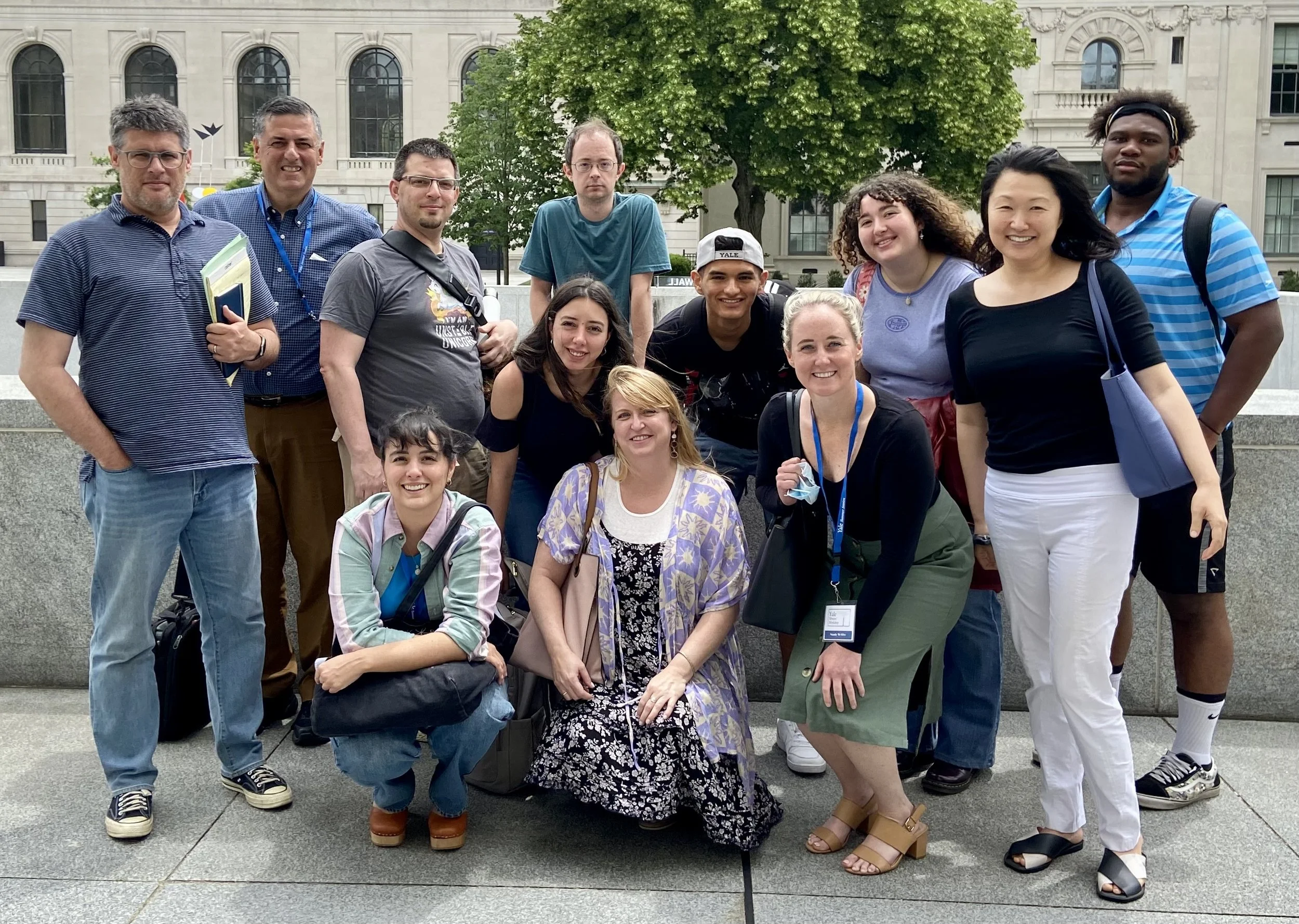 Sergio Troncoso with students at Yale Writers' Workshop, 2022.
